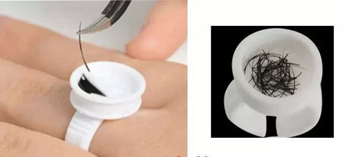 New Arrival Disposable Glue Holder Ring Pallet for Eyelash Extension Tattoo Pigment Open Ring 600Pcs/lot