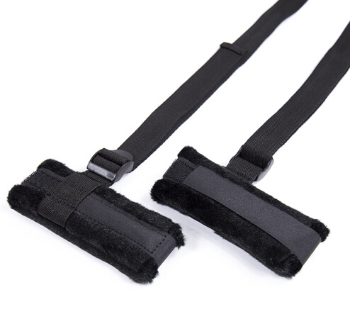 Adult Master Leg Spreader Straps with Padded Neck Harness Erotic Bondage Kinky Sex Pillow Toy for Couples