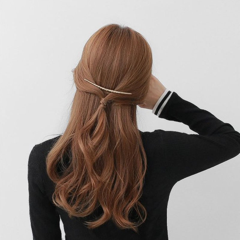 Elegant Baroque Style Gold Metal Moon Hair Clip Hair Comb Hair Barrettes Accesso #R509