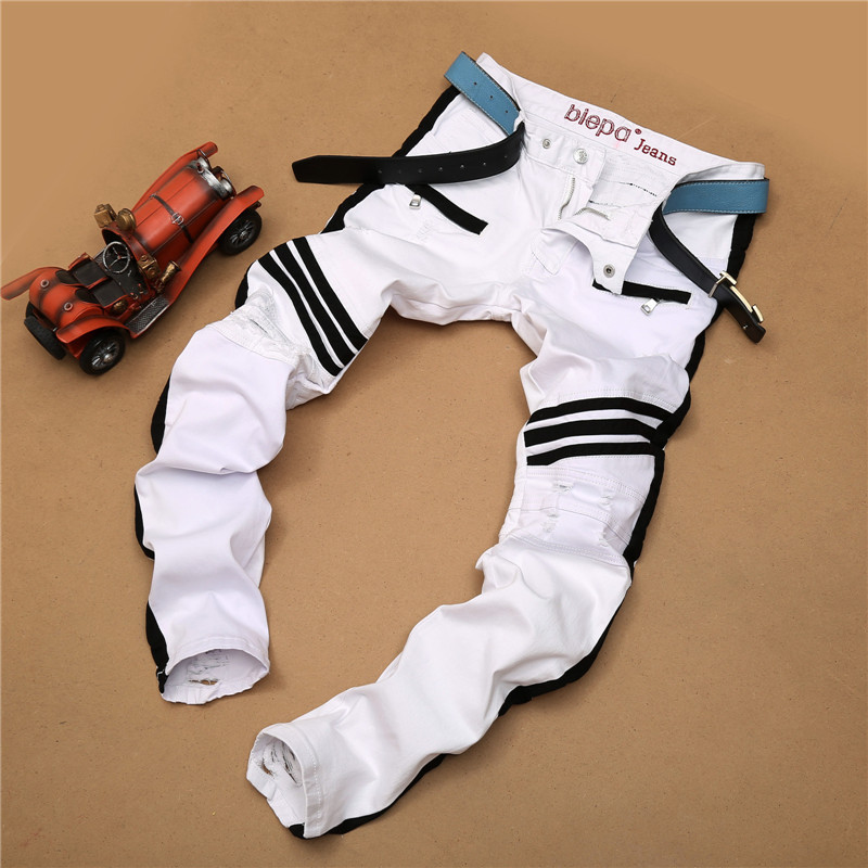 2016 Fashion Men Jeans Men'S Midweight Full Length Mens Jeans Holes Men Pants Jeans Brand 2016 Men Jeans Pants Pantalon Homme Jeans De Marqu