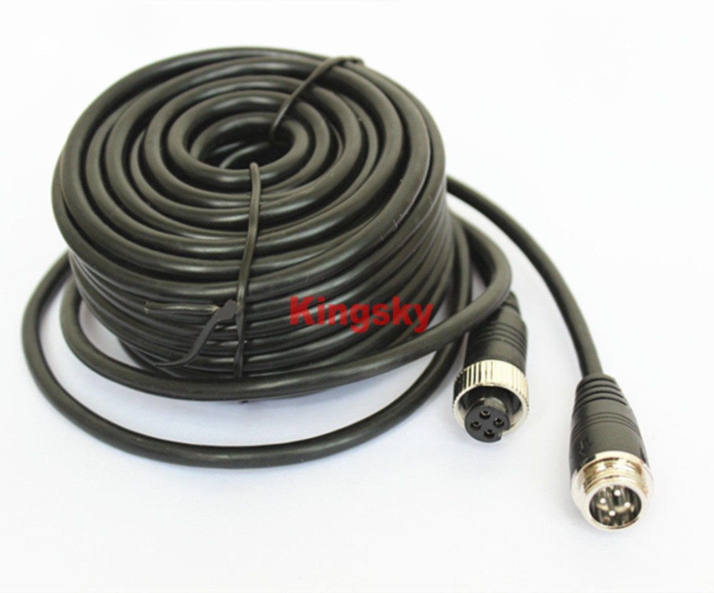 12V~24V Night Vision 18IR LED Backup Reverse Camera 4Pin + 7" LCD Monitor Car Rear View Kit Free 15m cable For BUS Truck RV Motorhome