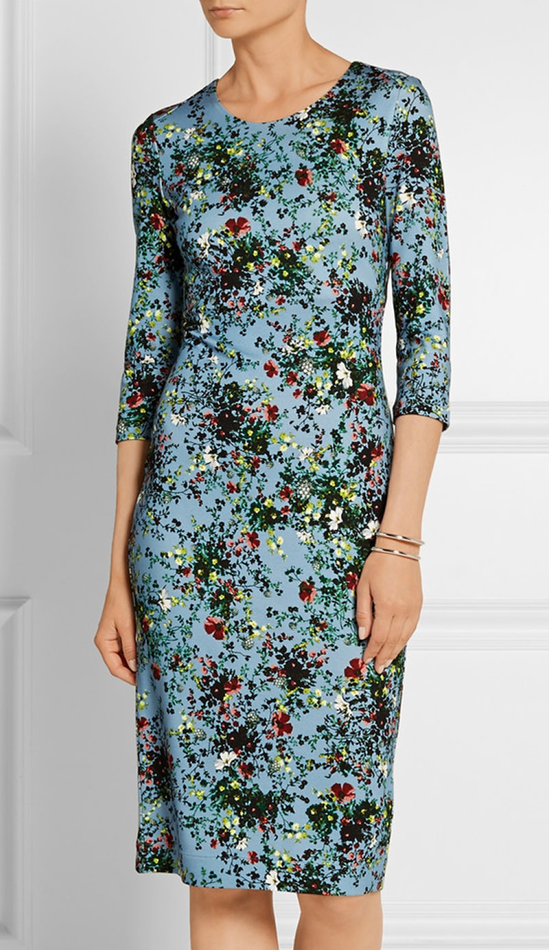 Flower Print Women Sheath Dress Round Neck Elegant 3/4 Sleeve Dresses 109A725, As pictures
Flower Print Women Sheath Dress Round Neck Elegant 3/4 Sleeve Dresses 109A725, As pictures