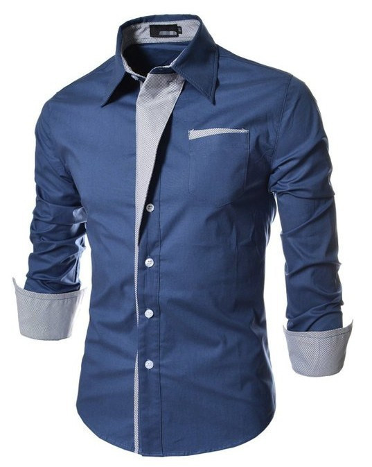 New Mens Formal Business Shirts Casual Slim Long Sleeve Dresse Shirts Camisa Masculina Casual Shirts Asian Size M-4XL