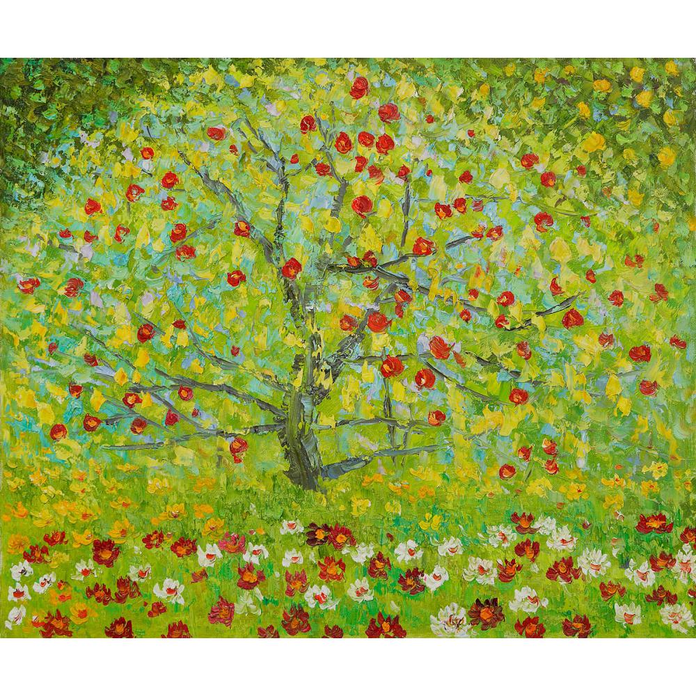 Gustav Klimt artwork Reproduction The Apple Tree oil painting canvas High quality Handmade Wall decor от DHgate WW