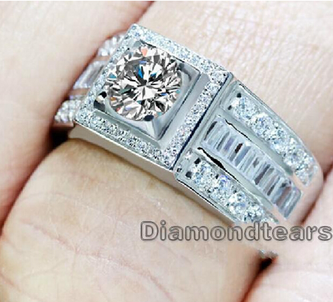 Wholesale - SZ 8-9/10/11/12/13 jewelry 10kt white gold Filled white Topaz Gem MEN Wedding Lovers Ring for love gift 
Wholesale - SZ 8-9/10/11/12/13 jewelry 10kt white gold Filled white Topaz Gem MEN Wedding Lovers Ring for love gift