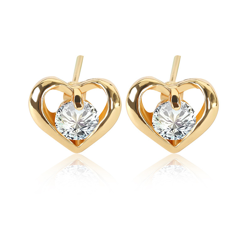 Simple Personality New Fashion Gold Silver Color Heart Zircon Stud Earrings Valentine's Day Earring Gift for Women Girl Ear Stud
Simple Personality New Fashion Gold Silver Color Heart Zircon Stud Earrings Valentine's Day Earring Gift for Women Girl Ear Stud