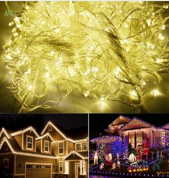 IP44 50M 500 LED Warm White Red Yellow Blue Purple Pink MultiColor chain fairy String Lights for holiday Christmas Light AC110V/220V от DHgate WW