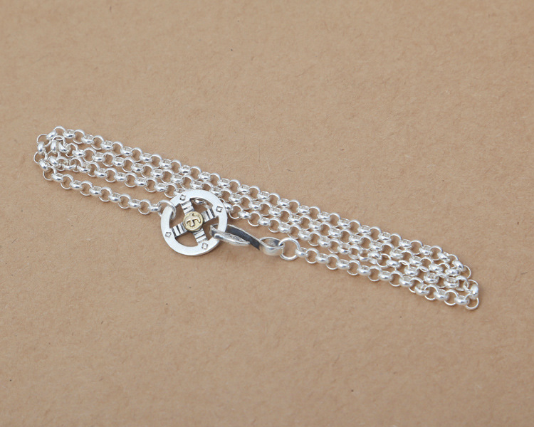 Brand new 925 sterling silver vintage jewelry antique silver Japan unique necklace chain 4mm width 8 sizes length for men & women