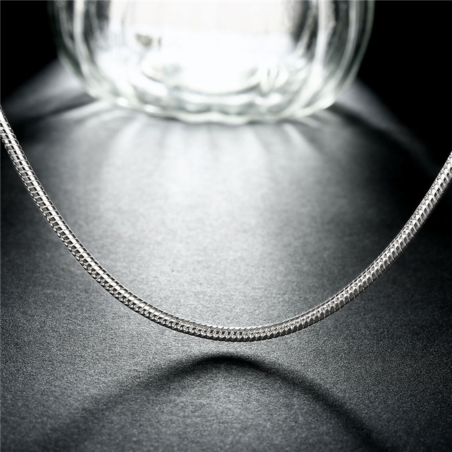 High grade 4MM snake bone necklace Men sterling silver plate necklace N191, brand new fashion 925 silver Chains necklace factory direct sale