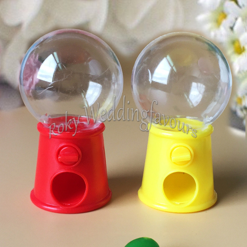 12PCS Cute Mini Candy Gumball Dispenser Kids Toy Vending Machine Saving Coin Bank Sweet Table Decors5938744