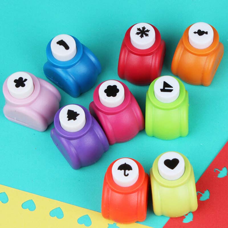 Mini 10pcs Scrapbook Punches Handmade Cutter Card Craft Calico Printing DIY Flower Paper Craft Punch Hole Puncher Shape Free Shipping