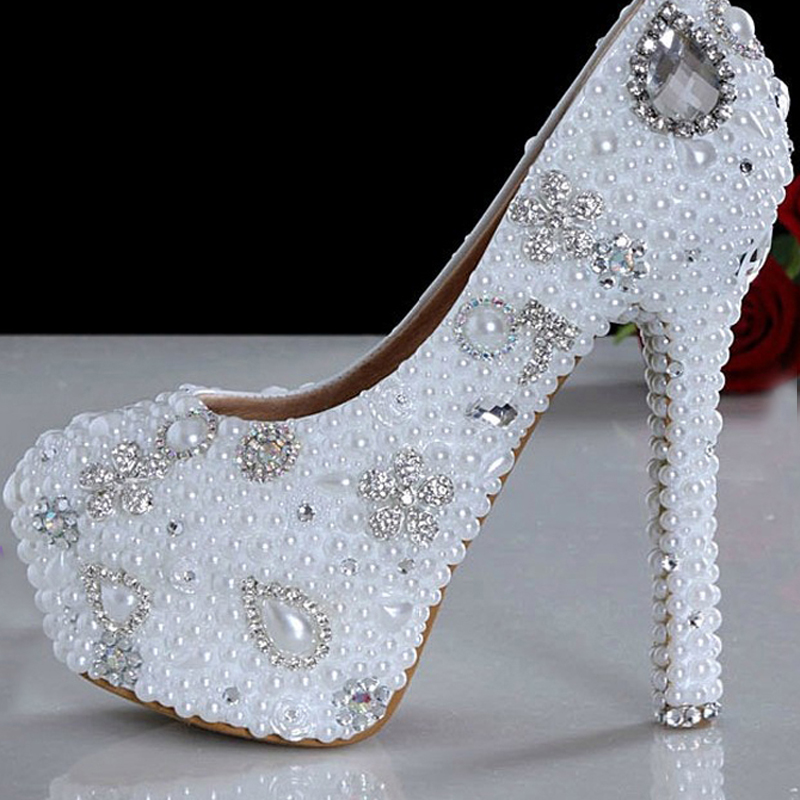 Beautiful Stiletto Heel Round Toe Wedding Shoes Fashion White Imitation Pearl/Rhinestone Bridal Dress Shoes for prom
Beautiful Stiletto Heel Round Toe Wedding Shoes Fashion White Imitation Pearl/Rhinestone Bridal Dress Shoes for prom
