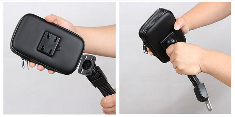 Motor Mobile Phone Case 360 Rotating Stand Motorcycle Rear View Mirror Holder for Car GPS iPhoneX 7 7S 8 Plus Samsung