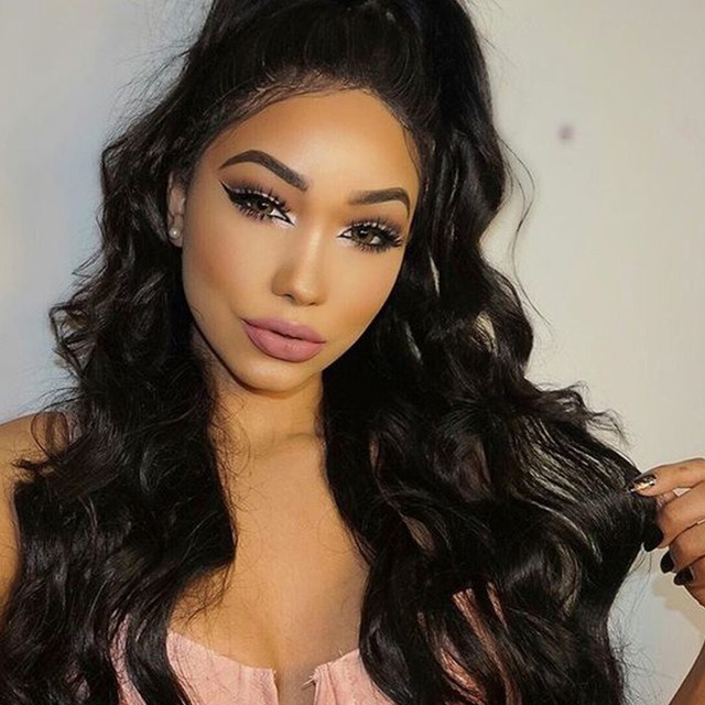 Body wave hd Lace Frontal Wig pre plucked 180% 250% density 360 Front Human Hair Wigs For Black Women 16inch diva1