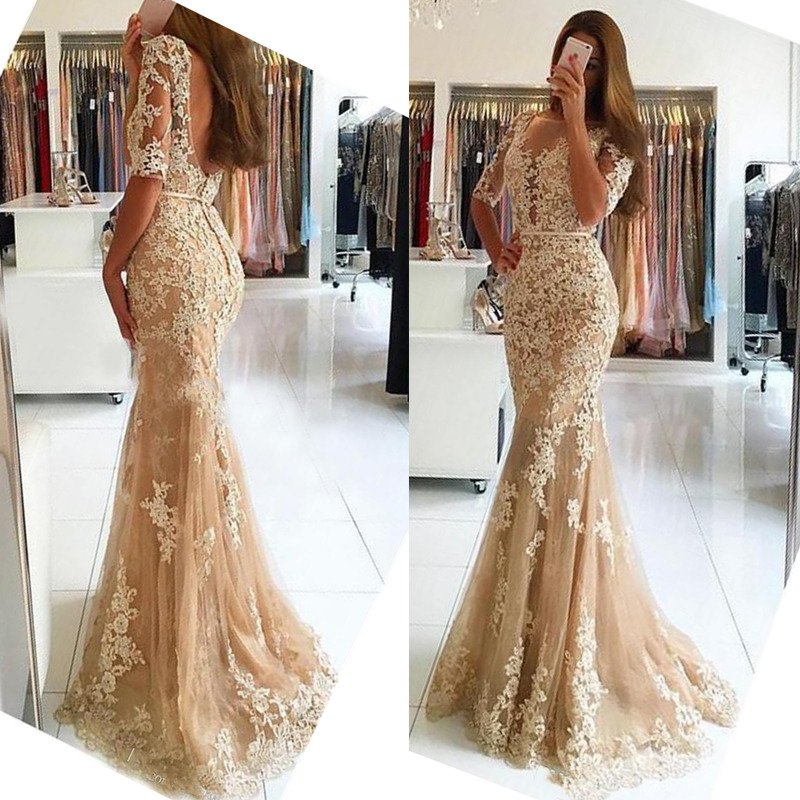 Robe de Soiree Longue Champagne Half Sleeves Mermaid Evening Dresses Sexy Sccop Neck Backless Appliques Formal Evening Gowns, Royal blue
Robe de Soiree Longue Champagne Half Sleeves Mermaid Evening Dresses Sexy Sccop Neck Backless Appliques Formal Evening Gowns, Royal blue