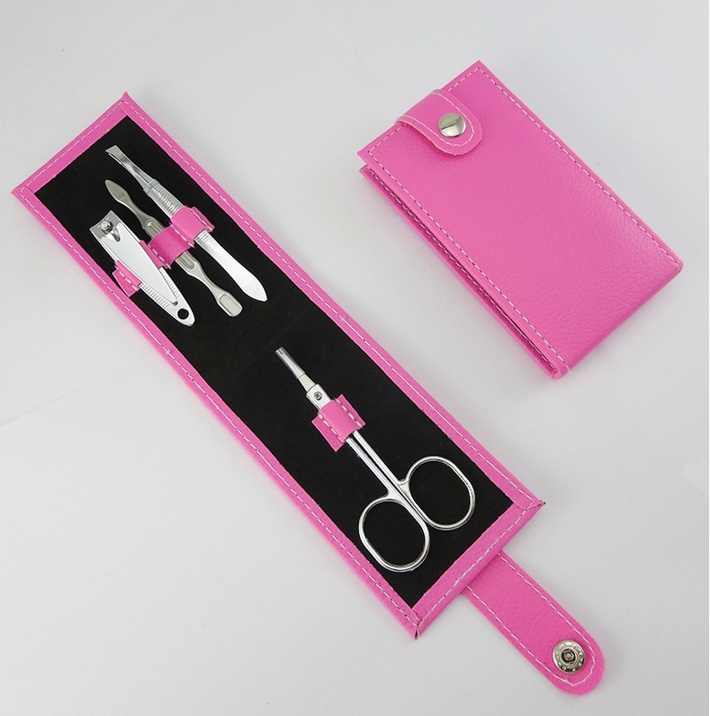 New 4pcs/Set Stainless Nipper embroidered Cutter Nail Clipper Pedicure Manicure Set Kit Case Tool,Nail Tools 2920