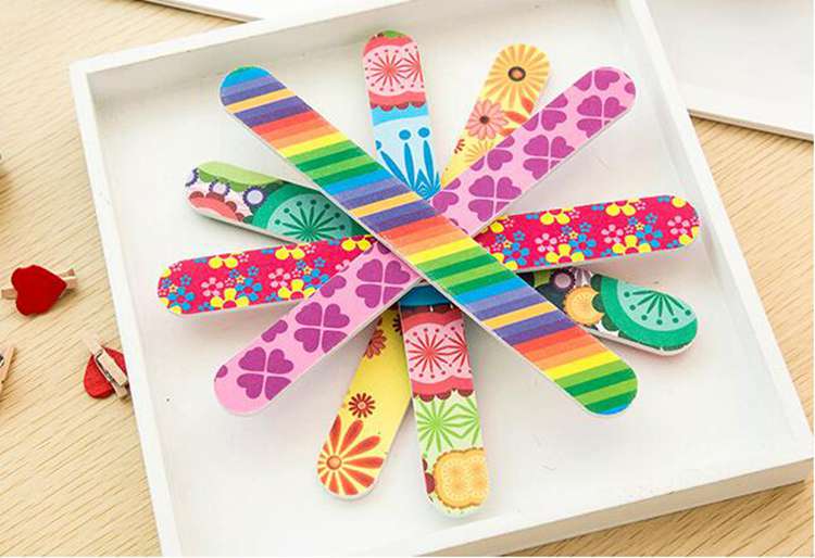2016 High Quality Nail Files Buffer Sanding Washable Manicure Tool Nail Art Polish Sandpaper Strip Bar Set Polishing File Tool Sponge
