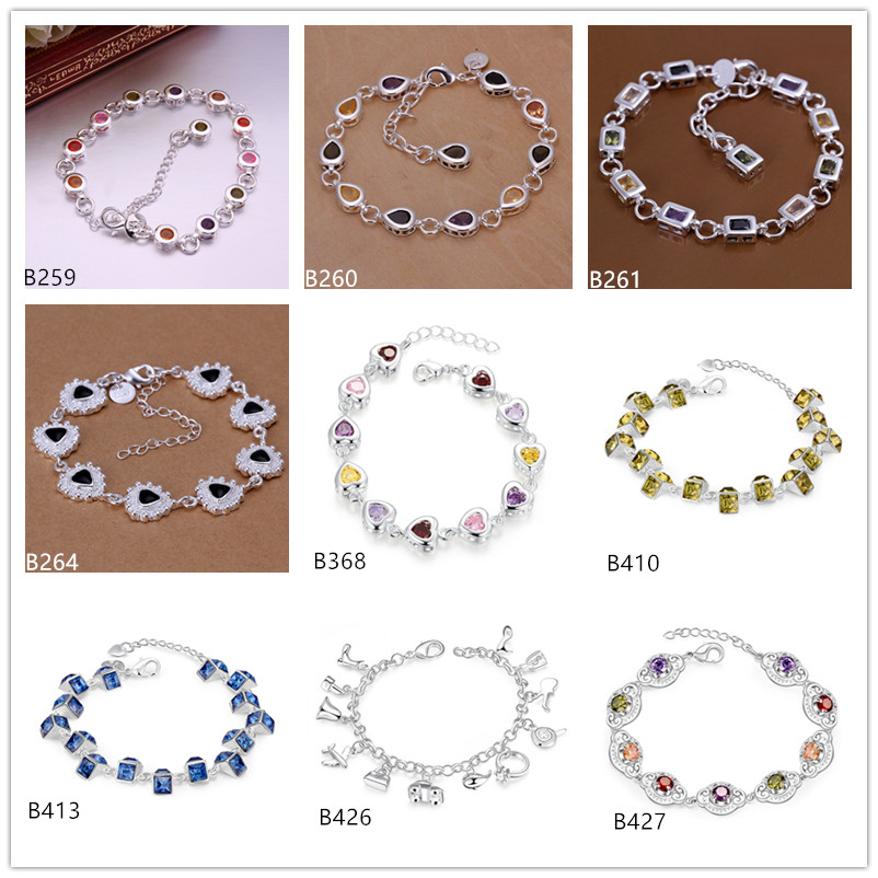 Mixed style 8 pieces a lot new arrival fashion women's plated sterling silver Bracelet, Choi Shek heart droplets 925 silver Bracelet EMB34
Mixed style 8 pieces a lot new arrival fashion women's plated sterling silver Bracelet, Choi Shek heart droplets 925 silver Bracelet EMB34