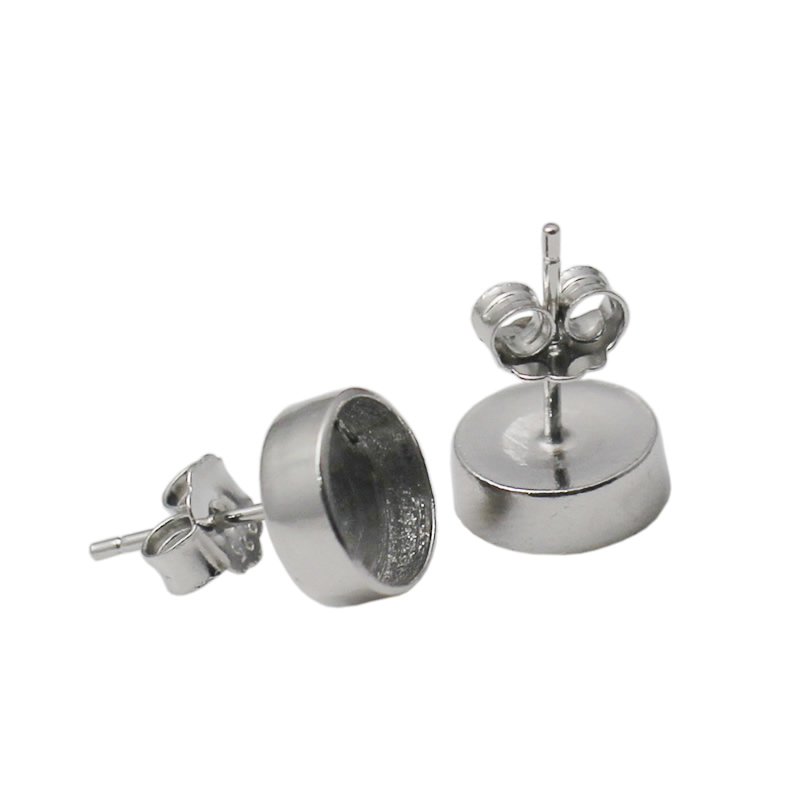 Beadsnice 925 sterling silver earring post ear stud with 8mm round cabochon setting DIY jewelry findings ID 34732
Beadsnice 925 sterling silver earring post ear stud with 8mm round cabochon setting DIY jewelry findings ID 34732