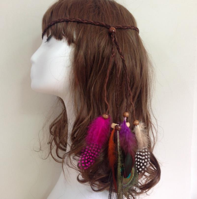 Women Girl suede leather headband bohemian boho Peacock feather Braided Chain hair rope band headbands Hippie Hairband Wrap LONG NECKLACE
Women Girl suede leather headband bohemian boho Peacock feather Braided Chain hair rope band headbands Hippie Hairband Wrap LONG NECKLACE