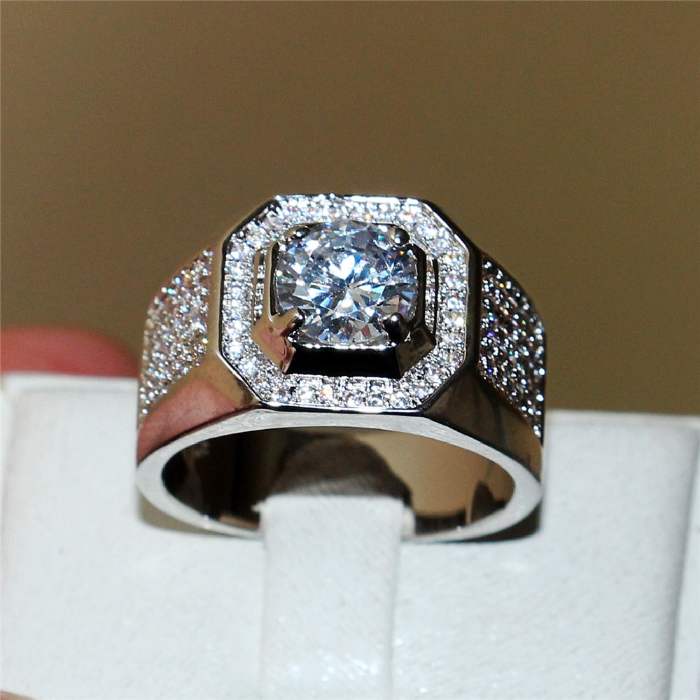 Fashion 10KT white gold filled Gemstone Zircon Diamond Ring for Men Vintage Jewelry CZ Anel Masculino Engagement Wedding Band Rings SZ 7-13
Fashion 10KT white gold filled Gemstone Zircon Diamond Ring for Men Vintage Jewelry CZ Anel Masculino Engagement Wedding Band Rings SZ 7-13