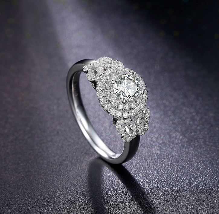 Victoria Wieck Round Cut Stunning Jewelry 925 Sterling Silver White Sapphire Simulated Diamond Gemstones Wedding Band Flower Ring Size 5-11