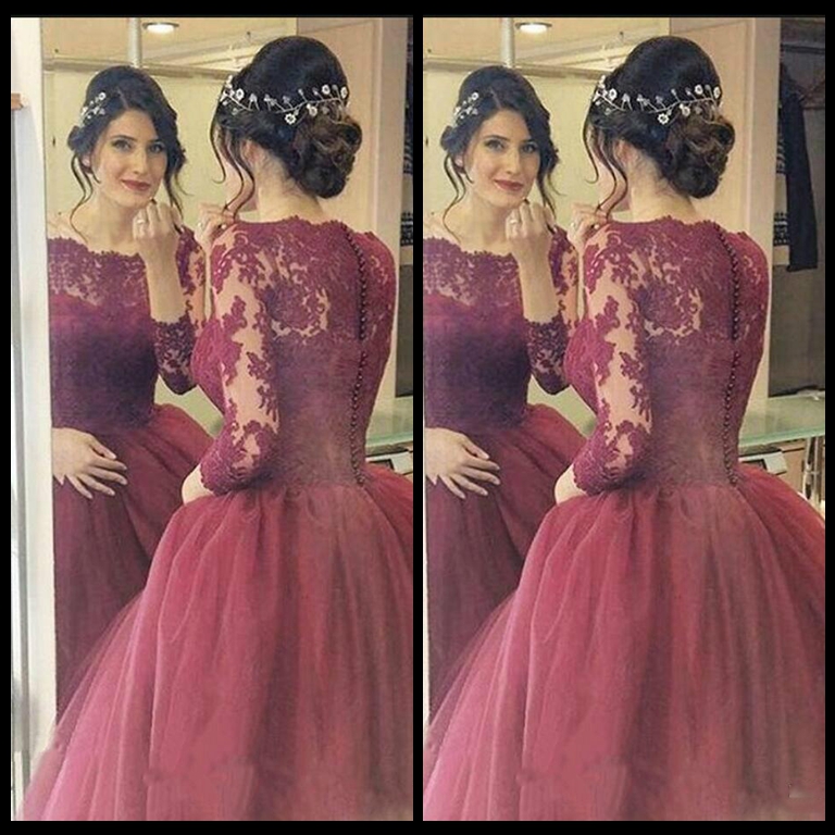 Grace Burgundy Prom Dresses Puffy Ball Gowns Of The Lace Long Sleeve Dream Princess Evening Party Formal Gowns With Appliques, Dark green
Grace Burgundy Prom Dresses Puffy Ball Gowns Of The Lace Long Sleeve Dream Princess Evening Party Formal Gowns With Appliques, Dark green