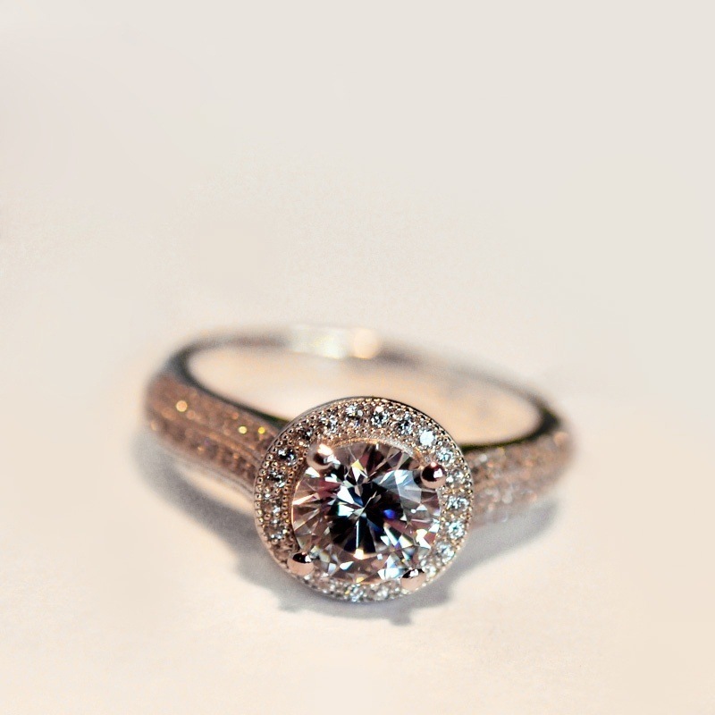 Unique 2017 Female ring Pave set 5A Zircon Cz Real 925 Sterling silver Engagement wedding band rings for women Fashion jewelry