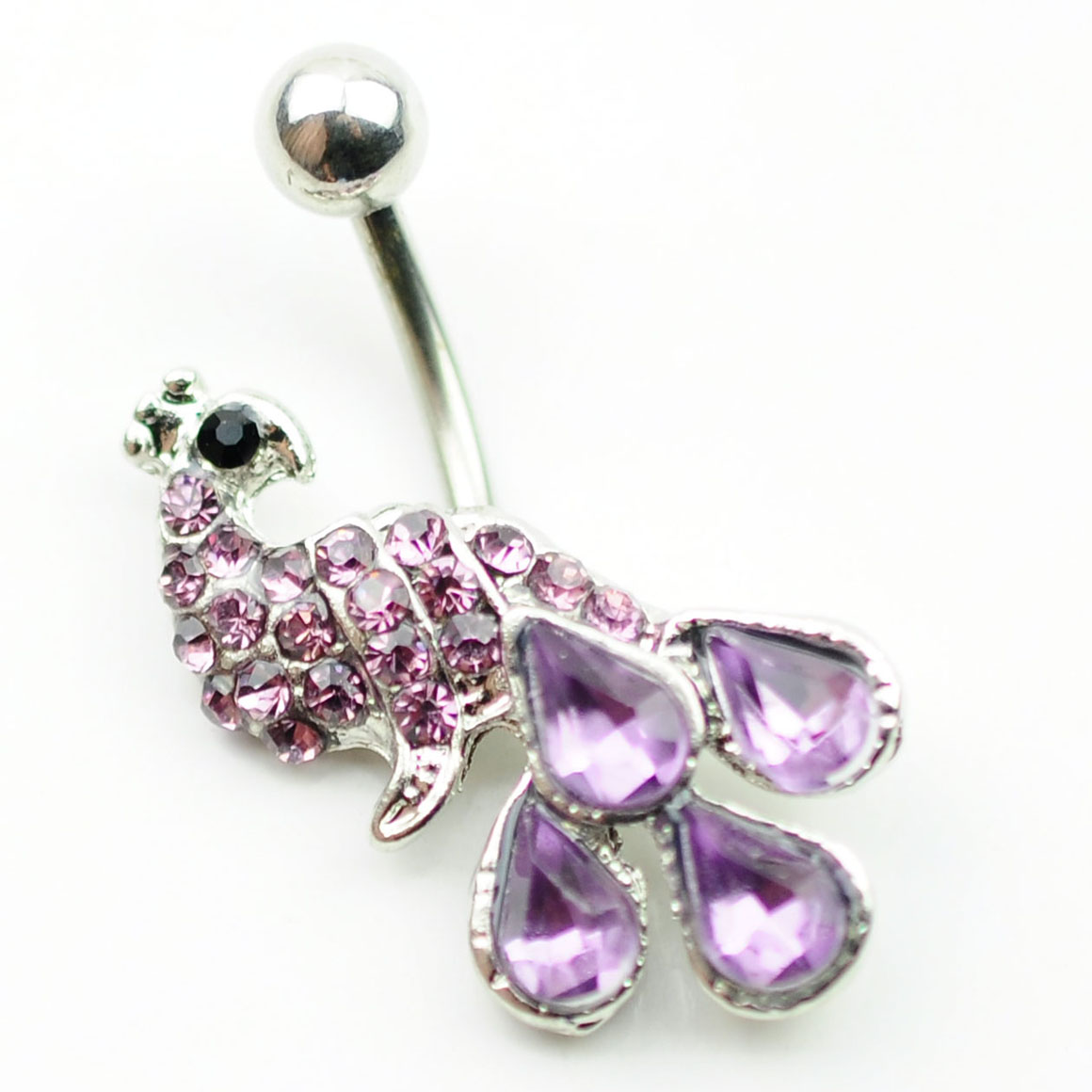 YYJFF D0157-1 ( 3 colors ) The peacock style Belly Button Navel Rings with mix piercing jewelry body ,