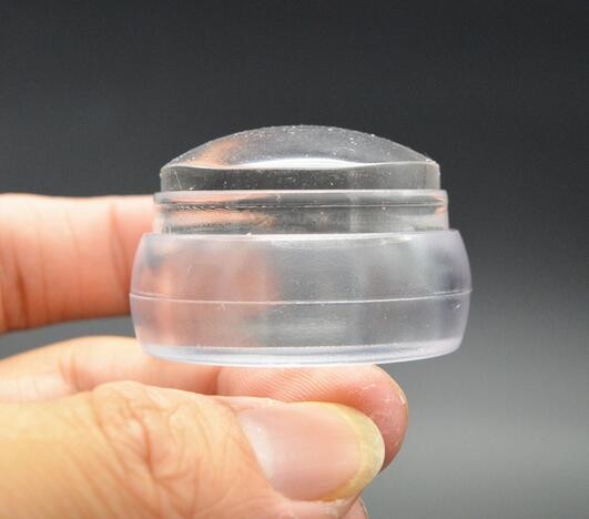 3.5cm Clear Silicone Jelly Nail Stamper with Cap Chess Design Nail Art Stamper & Scraper