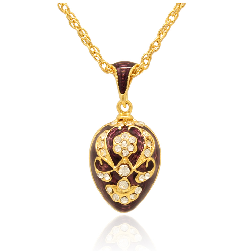 Factory wholesale and retail Handcrafted Enamel crystal Flower Faberge Egg Russian Egg Pendant Necklace for Easter day, Silver
Factory wholesale and retail Handcrafted Enamel crystal Flower Faberge Egg Russian Egg Pendant Necklace for Easter day, Silver