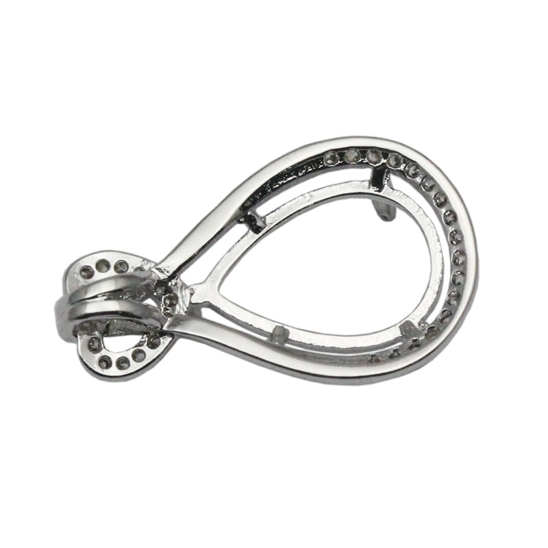 Beadsnice teardrop pendant blanks 925 sterling silver pendant setting for cabochons diy pendant tray jewelry supplies ID 34057