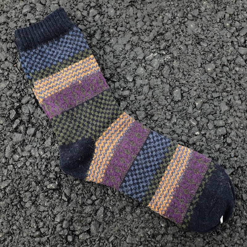Wholesale-1 Pair Winter Mens Socks Warm Thick Wool Sokken Mixture ANGORA Cashmere Casual Dress Sport Socks calcetines hombre Cheap Z1