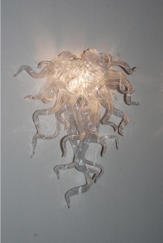 Art Style Design Blown Glass Wall Lamps Mini and Cheap White Murano Glass Decorative Wall Sconce