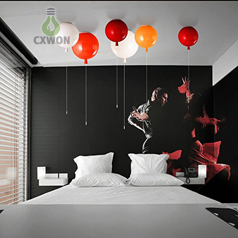 balloon Colorful lamp ceiling lamp 250mm modern minimalist creative bedside cartoon children in kindergarten room bedroom ceiling lamp kdergarten bed
