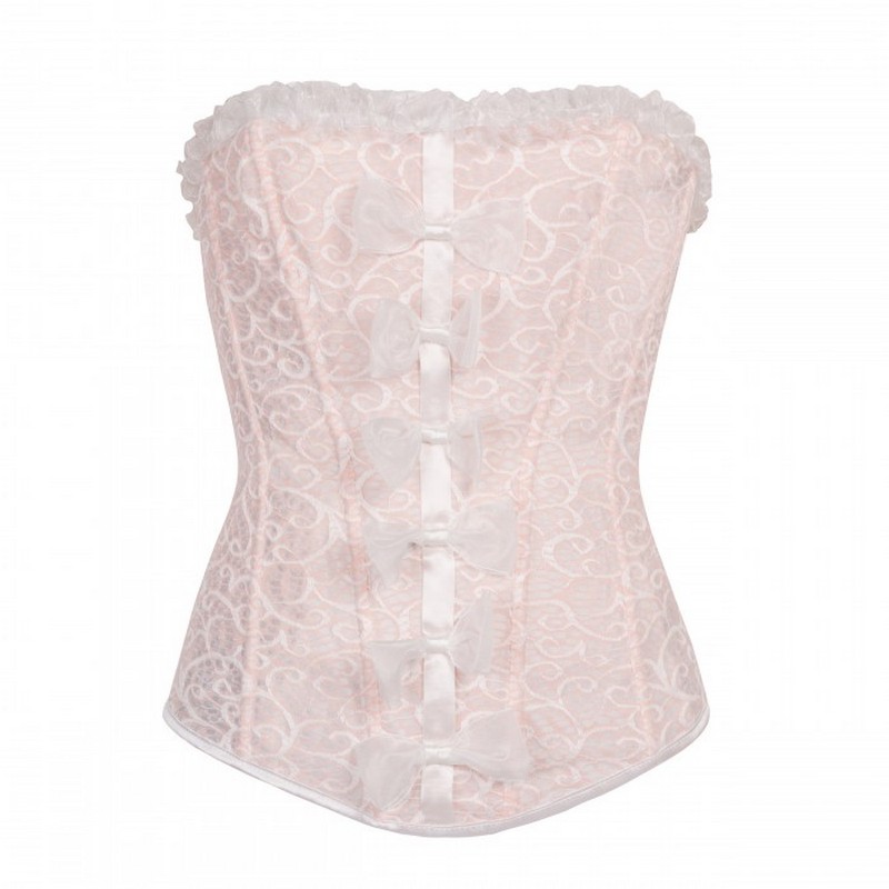New Women's Pinky Sweet Cute Lolita Overbust Corset with Lace trim and Multi Bow Detail Sexy Dancing Halloween Corset Top, Pink
New Women's Pinky Sweet Cute Lolita Overbust Corset with Lace trim and Multi Bow Detail Sexy Dancing Halloween Corset Top, Pink