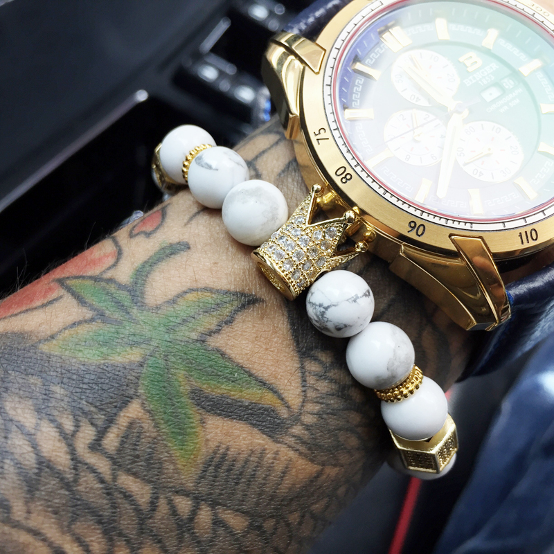 Royal Natural Matte Agate stone Beaded Strands Handmade Healing Energy Wrist Bracelet for Men and Women Medium Gift Valentine's Day Holiday Chris