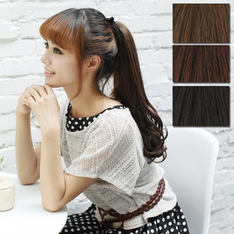 Wholesale-Free Shipping Curly Make Up Women Big Horsetail Synthetic New Clip in Ponytail Hairpiece Hair Extension Hair Piece Pony#L04026