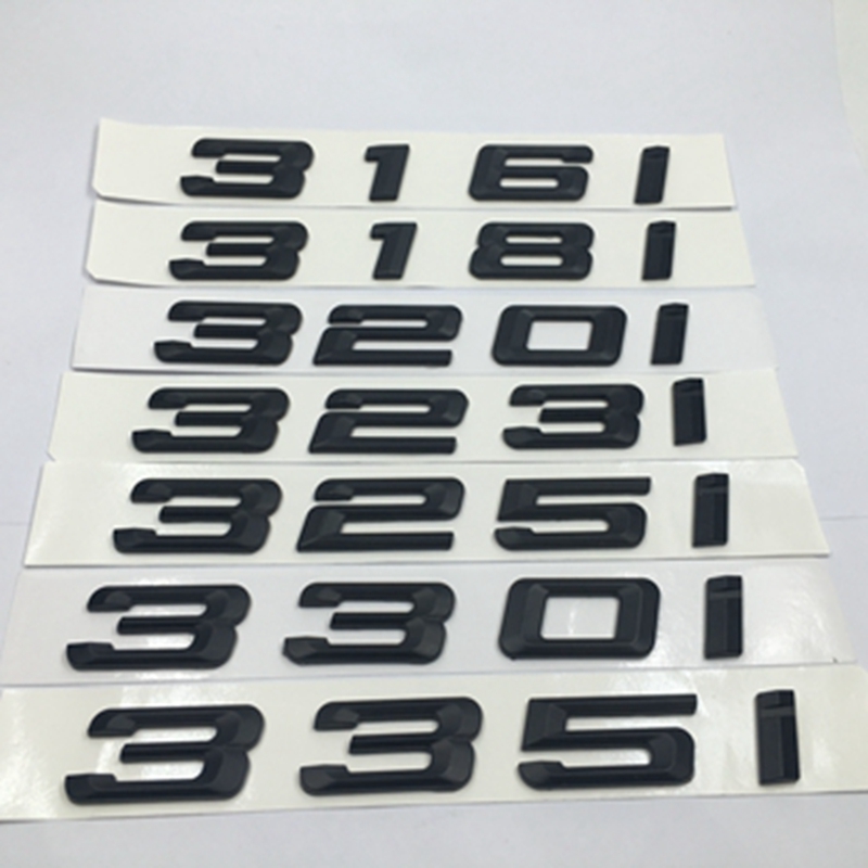Matt Black 316i 318i 320i 323i 325i 330i 335i Rear Boot Trunk Emblem Lettering Badges Logo For BMW 3-series F30 F31 F34 E90 E46
Matt Black 316i 318i 320i 323i 325i 330i 335i Rear Boot Trunk Emblem Lettering Badges Logo For BMW 3-series F30 F31 F34 E90 E46