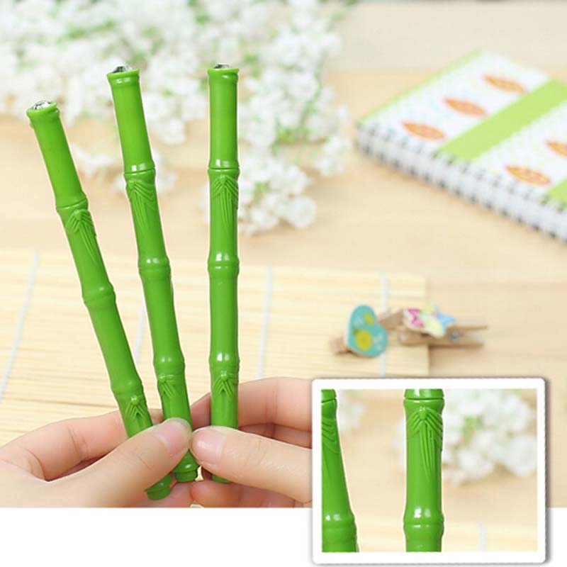 20pcs Lifelike Bamboo Shaped Ball Point Pen Signing Pen Ballpoint Pen Writing Supplies student school stationery Free Shipping