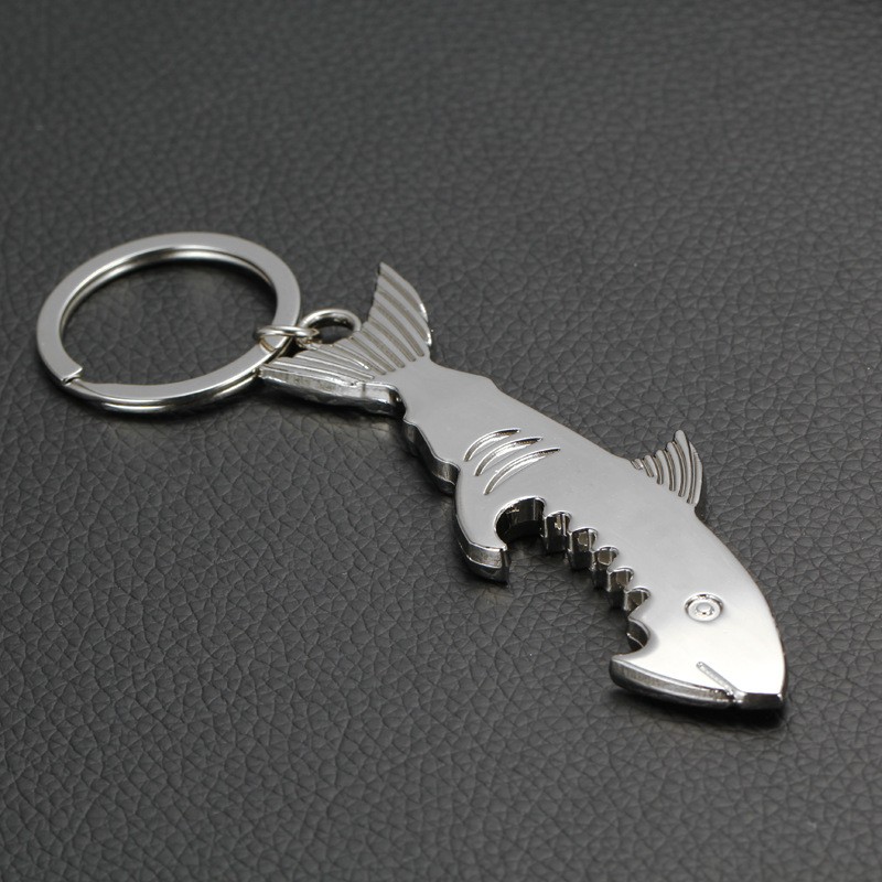 High-grade Alloy keychain Shark shape Bottle Opener Keychain Beer Bar Tool jewelry Alloy Bar Keyring Keyfob Pub gift, Silver
High-grade Alloy keychain Shark shape Bottle Opener Keychain Beer Bar Tool jewelry Alloy Bar Keyring Keyfob Pub gift, Silver
