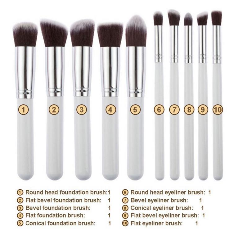 10Pcs/set Professional Makeup Brushes Set Cosmetic Makeup Tool Powder Foundation Eyeshadow Blush blend Brush kit tools drop shipping