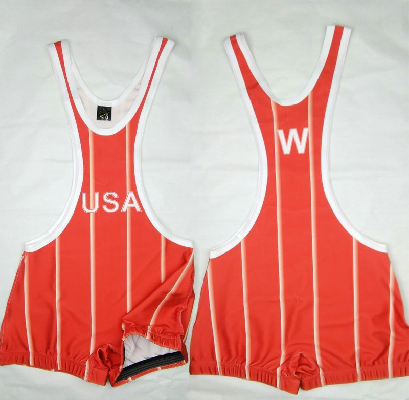 Wrestling Singlet John Smith 1988 Olympic Singlet Stripe Ventage Skinny Tights Gym Tank Top for man от DHgate WW