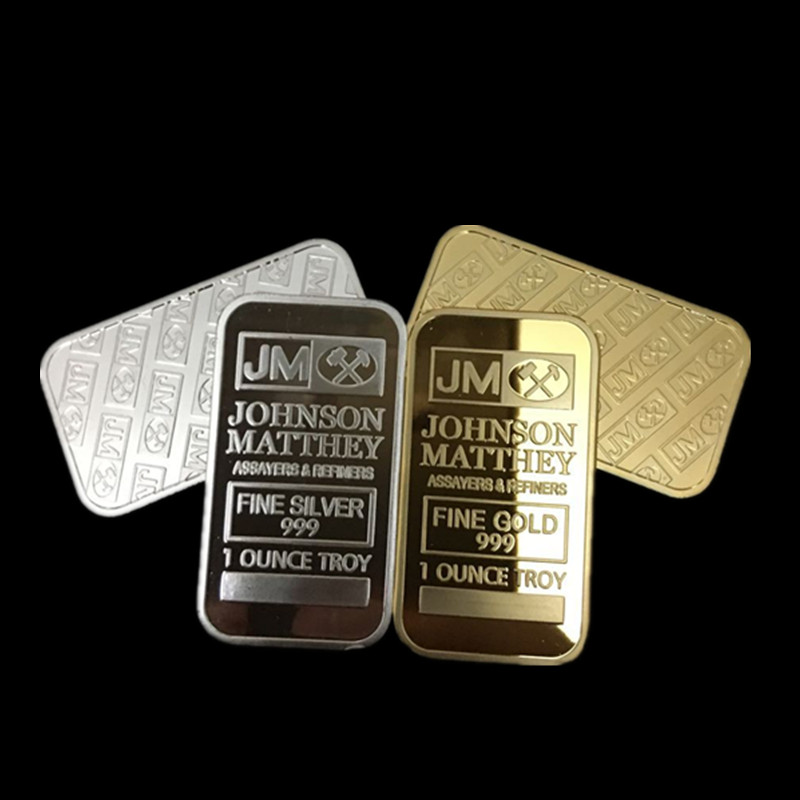 50 pcs Non magnetic American Johnson Matthey badge JM one ounce 24K real gold silver plated metal souvenir coin with diiferent serial number
50 pcs Non magnetic American Johnson Matthey badge JM one ounce 24K real gold silver plated metal souvenir coin with diiferent serial number