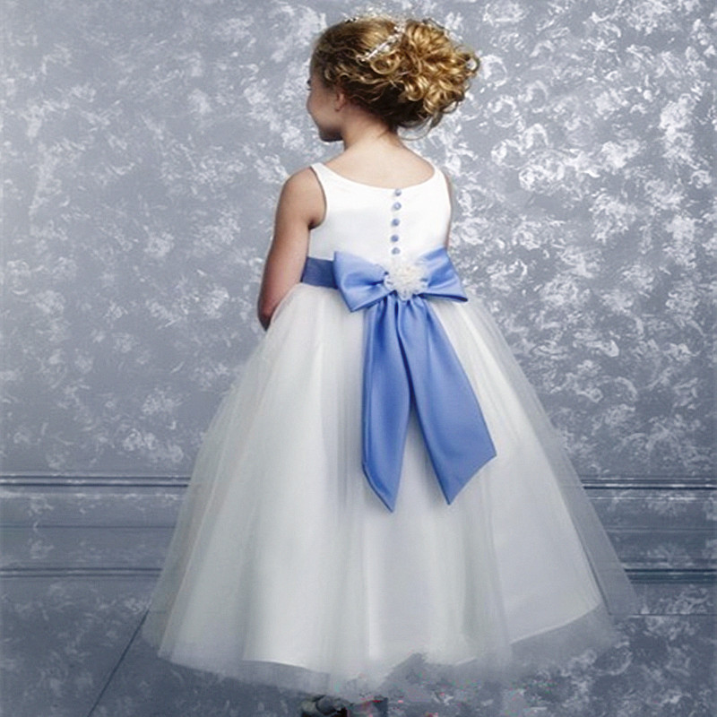 Hot New Fashion Flower Girl Dresses Weddings Child First Communion Dresses For Girls Dresses Princess Sleeveless Backless
