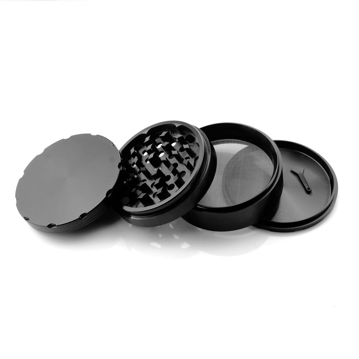 Formax420 Big Size 100mm X 55mm 4 Layers Zinc Alloy Grinder Herb Crusher Spice Muller Black Color Available 322