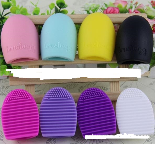 Brand New Make Up Cosmetic brushegg Brushes Cleaner Cleaning Glove Silicone Remover Washing Board Egg Scrubber 8colors gift