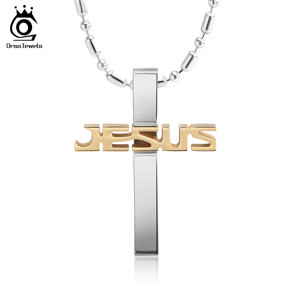 ORSA Black Gold Stainless Steel Jesus Cross Pendant Necklaces Long Chain Men Religious Jewelry Accessories for Men Best Gift GTN03
ORSA Black Gold Stainless Steel Jesus Cross Pendant Necklaces Long Chain Men Religious Jewelry Accessories for Men Best Gift GTN03