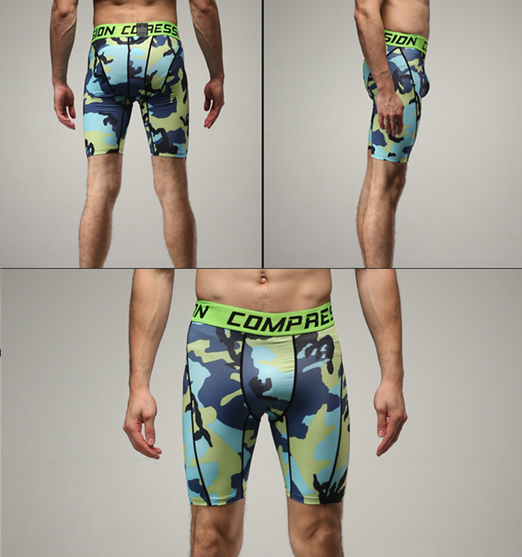 Wholesale-Camo Compression Running Men Shorts Absorbent quick-dry underwear breathable outdoor Sports tights basketball fitness training
