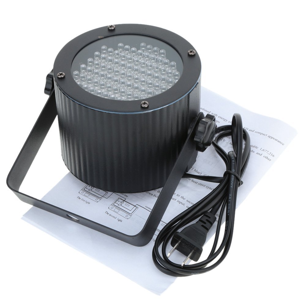 Portable 86 RGB LED Stage Lights Par Party Show DMX-512 Lighting effect Disco Spotlight Projector for Wedding Party Bar Club DJ